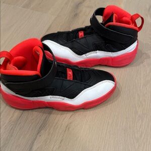 Nike Kids Black, Red, and White Sneakers